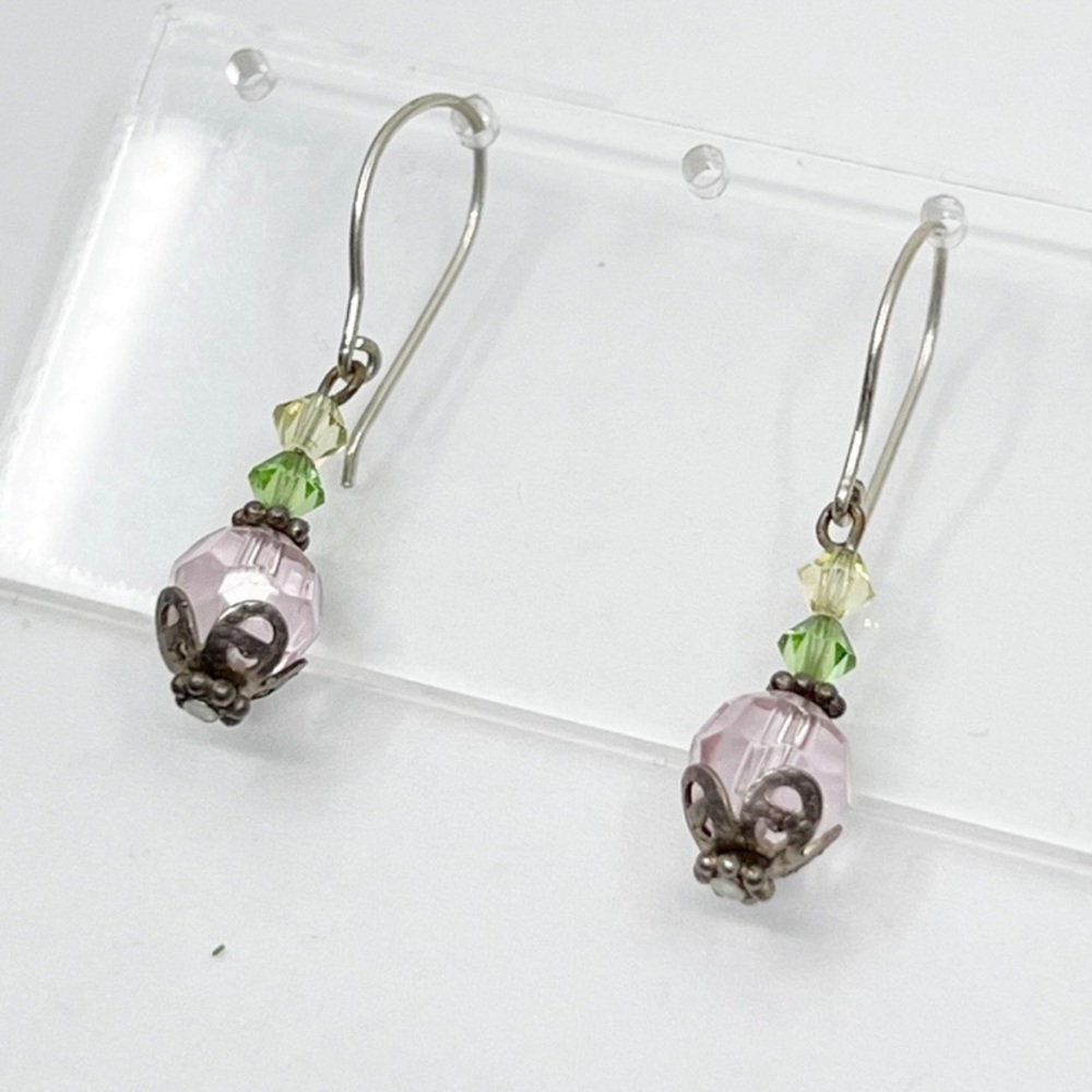 Sterling‎ silver crystal earrings